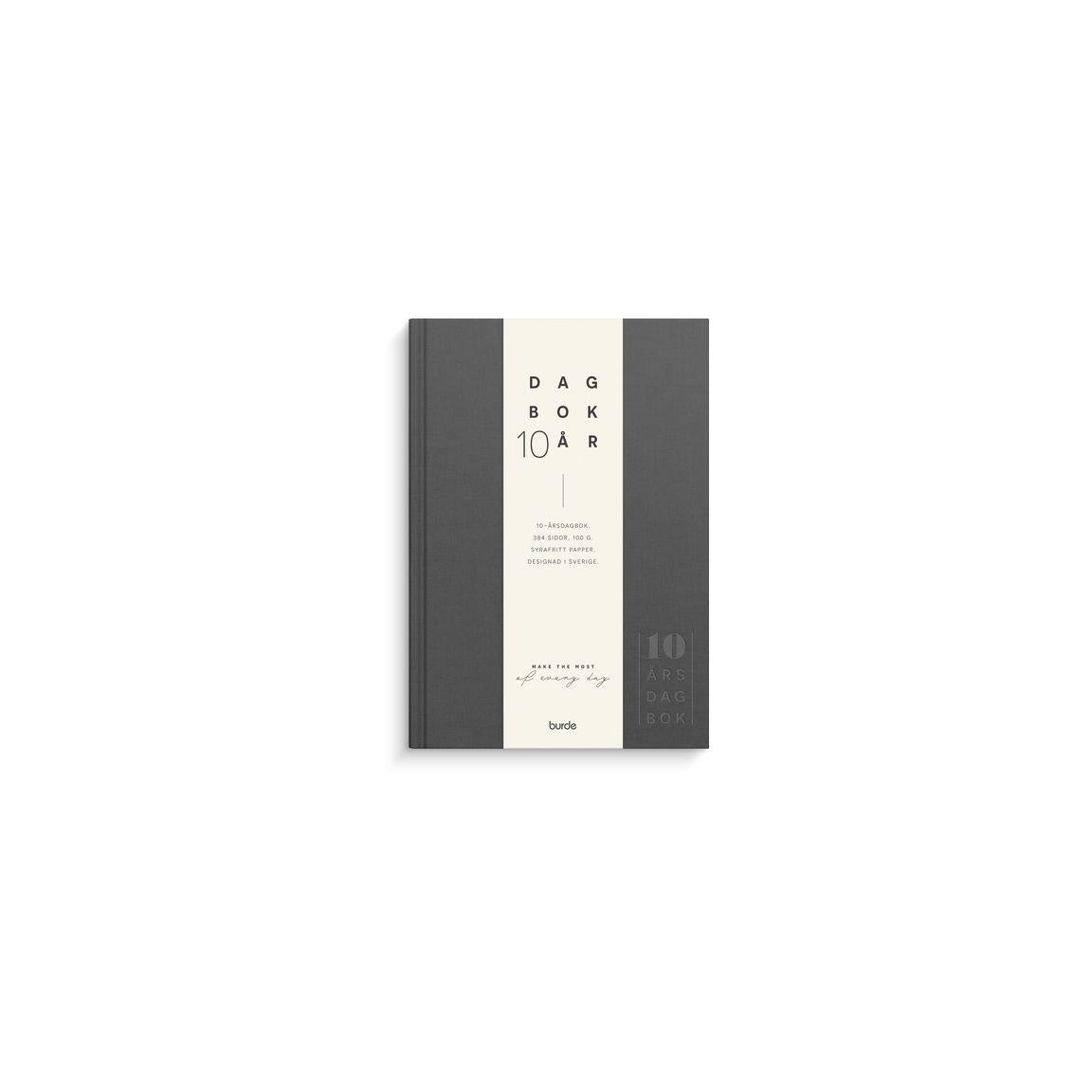 10th birthday book dark grey linen textile