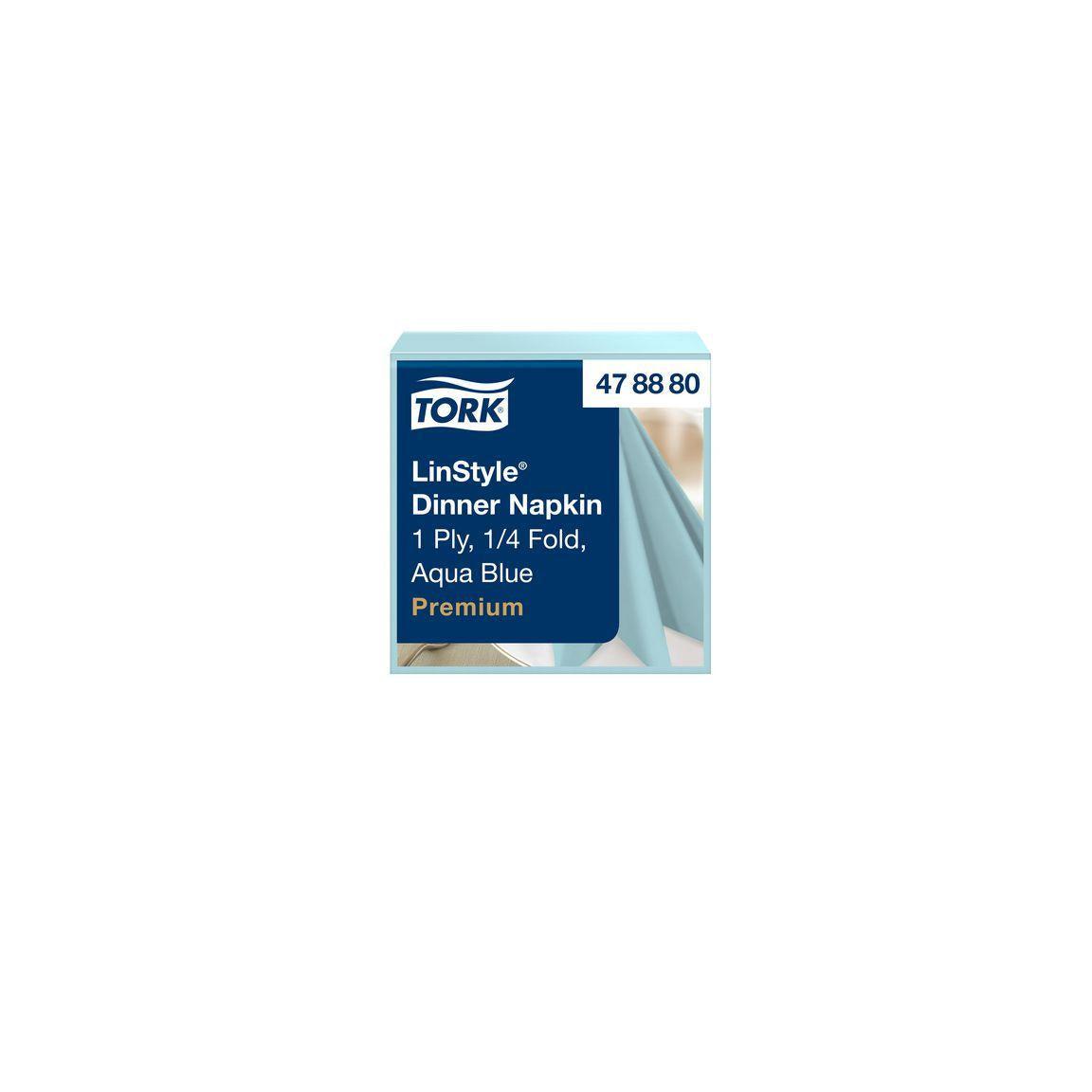 Napkin TORK LinSt aqua 39x39cm 50/pack