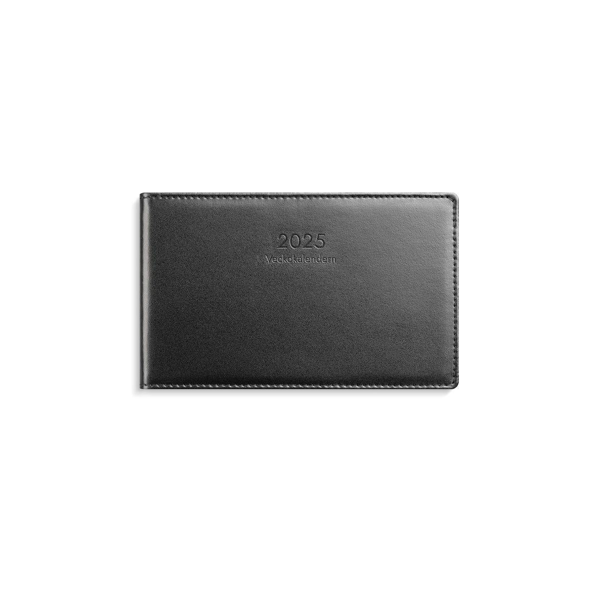 Weekly calendar 2025 leather black