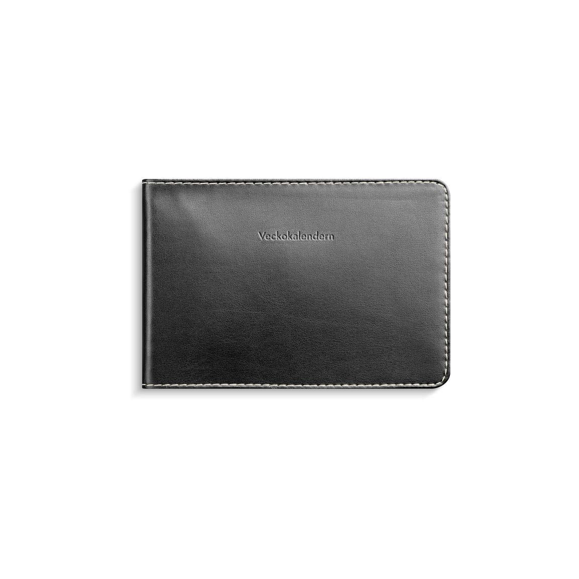Weekly calendar 2025 leatherette black