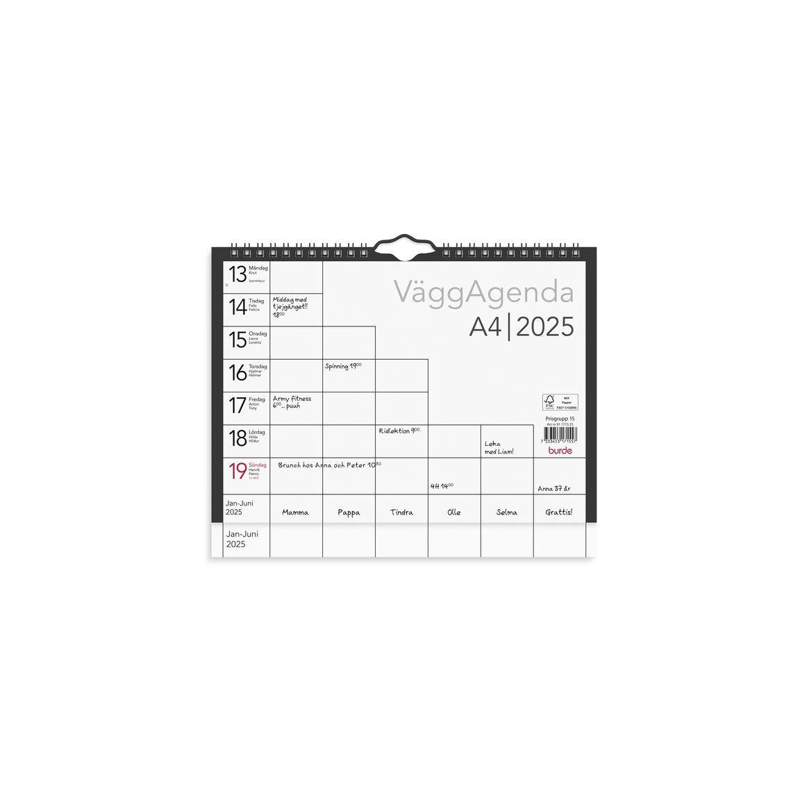 Wall calendar Wall calendar A4 2025
