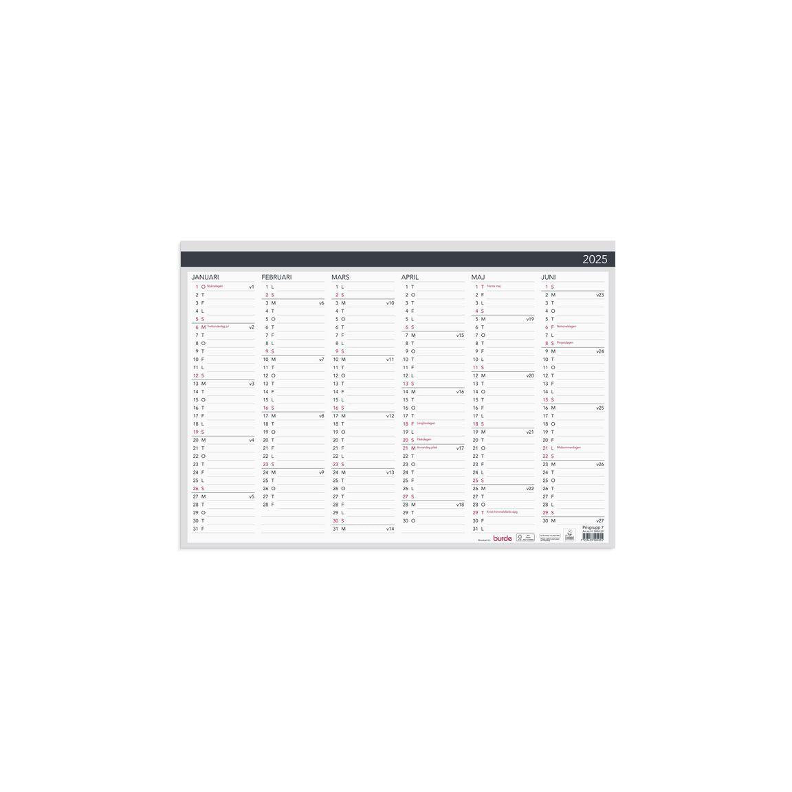 Wall leaf Elegant 2025 420x297mm