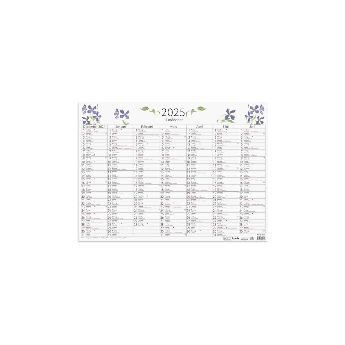 Wall leaf 14-months 2025