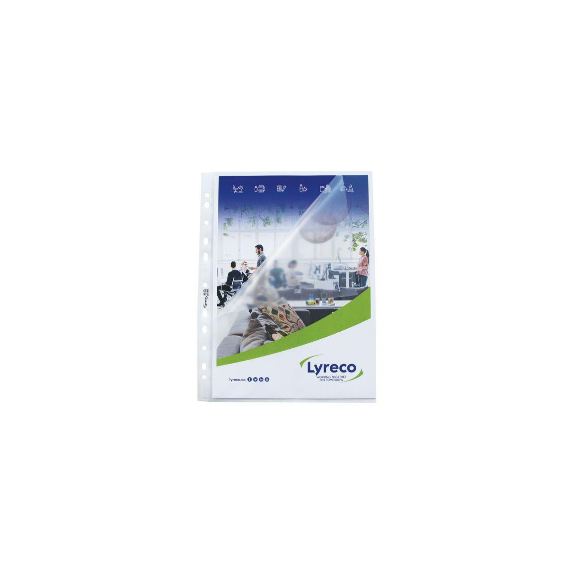 Plastic pocket LYRECO A4 0,08 embossed 25/pack