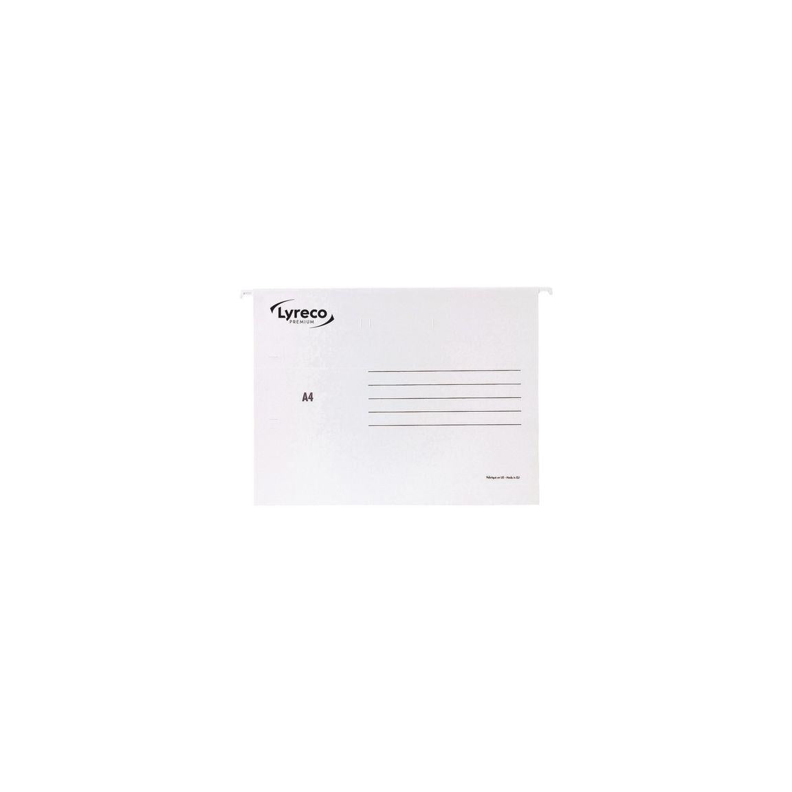 Suspension file LYRECO premium A4 white 25/pc
