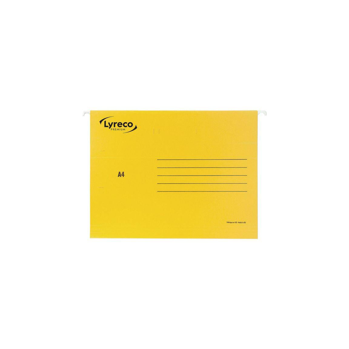 Suspension file LYRECO premium A4 yellow 25/pack