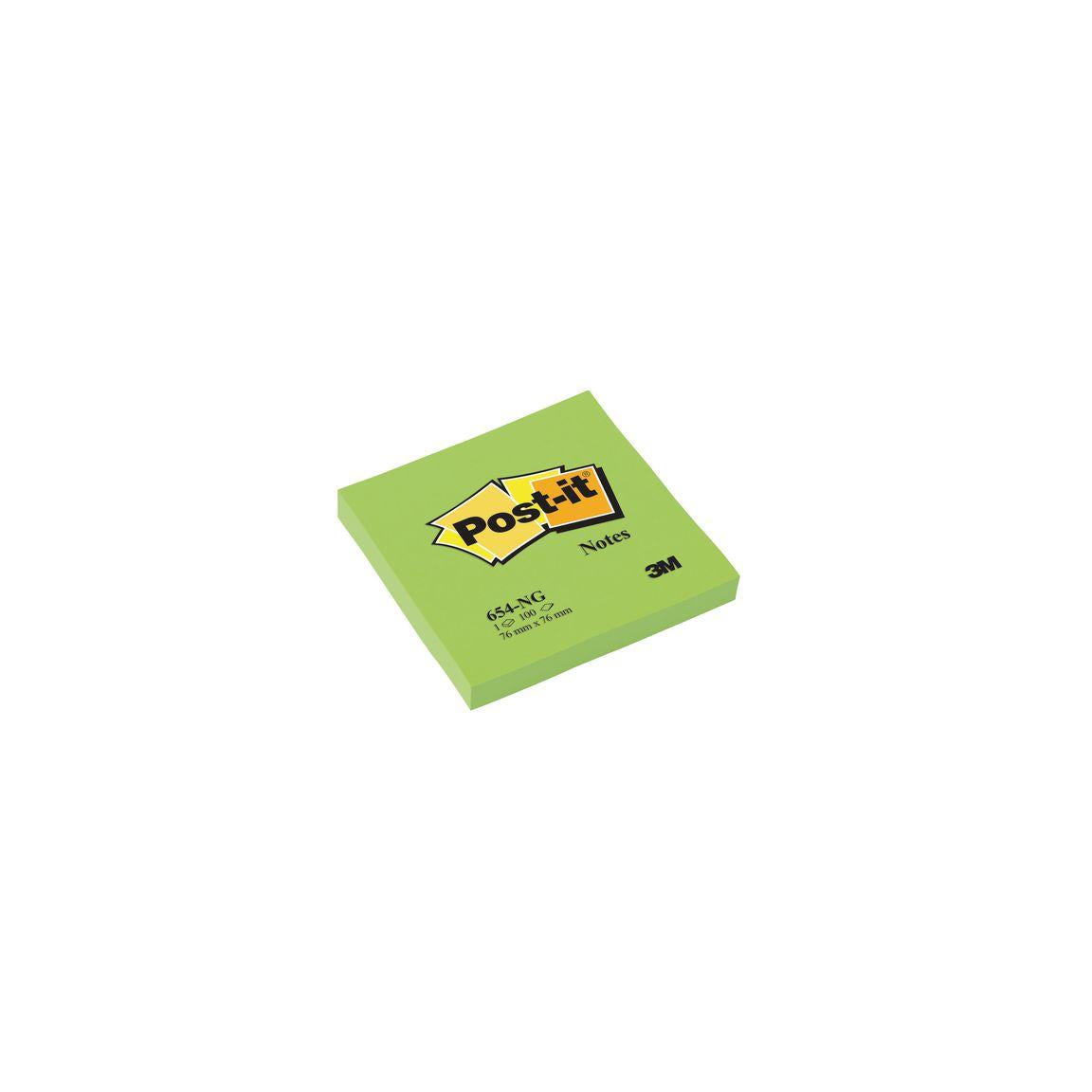 Notes POST-IT neon 76x76mm green