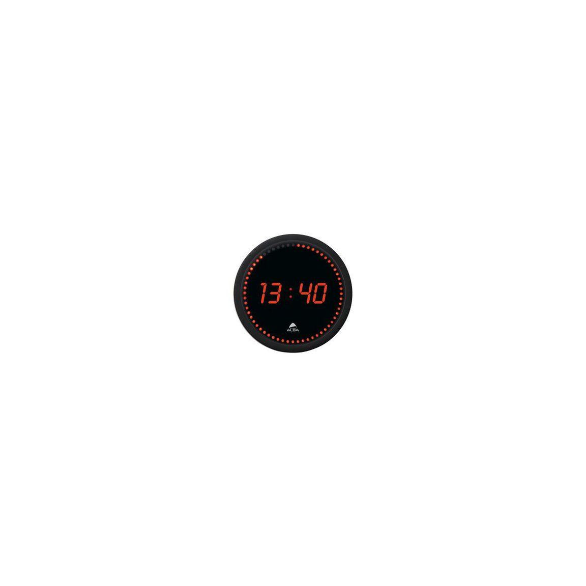 Wall clock ALBA LED Ø30cm black/red