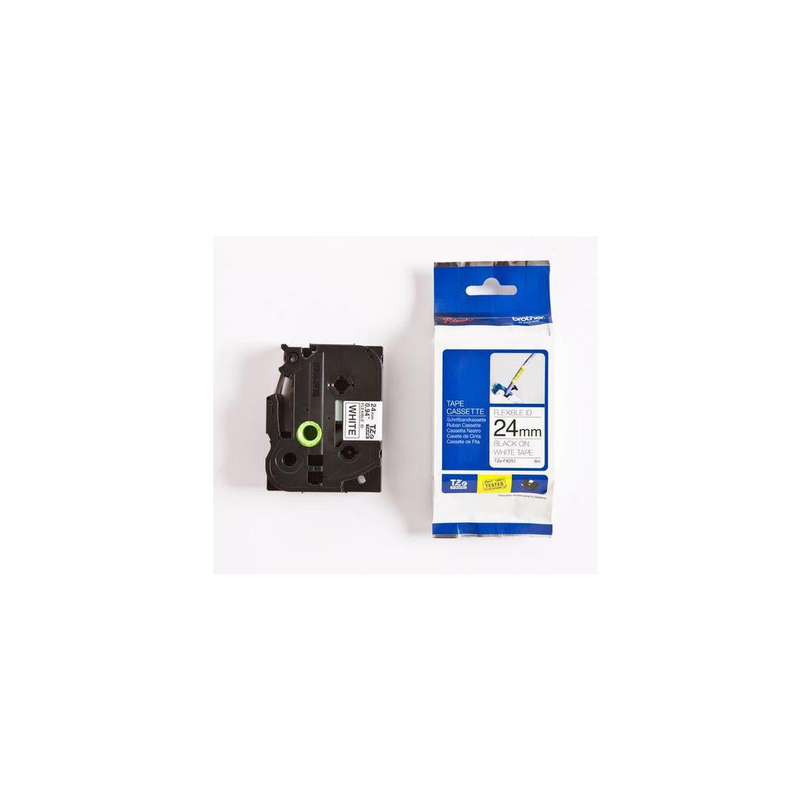 Tape BROTHER TZE-FX251 24mm black on white
