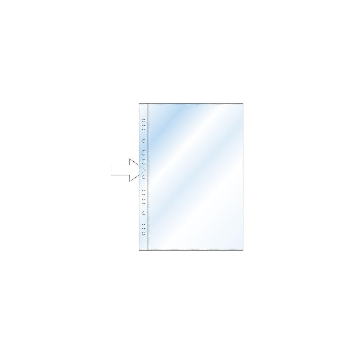 Plastic pocket A4 0,06mm open back