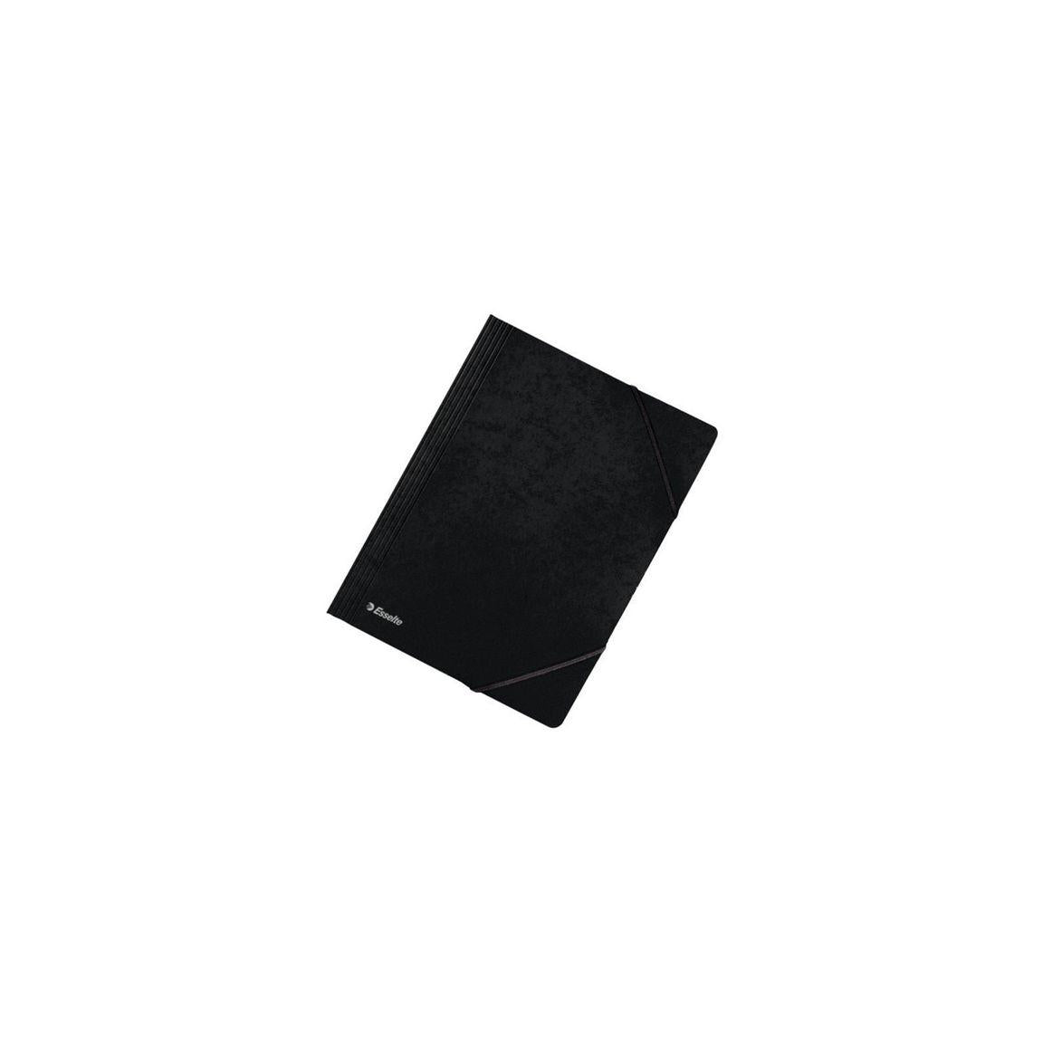Rubber band folder presspan A4 black