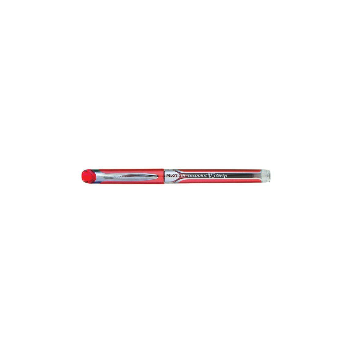 Ink ballpoint pen PILOT Hi-Tec V5 Grip red