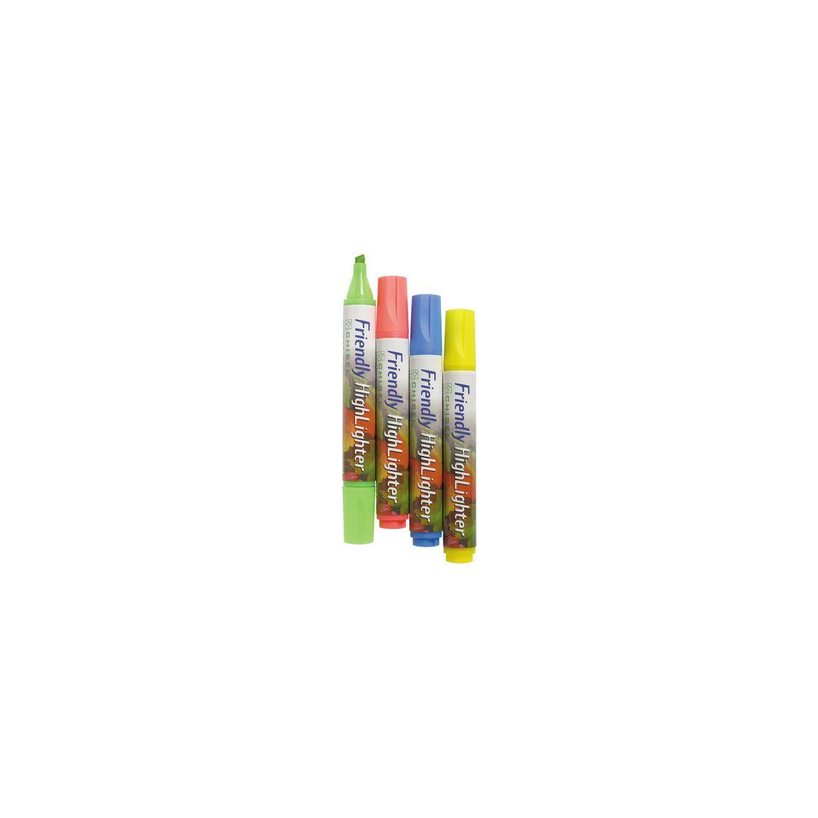 Highlighter FRIENDLY oblique 4/pack
