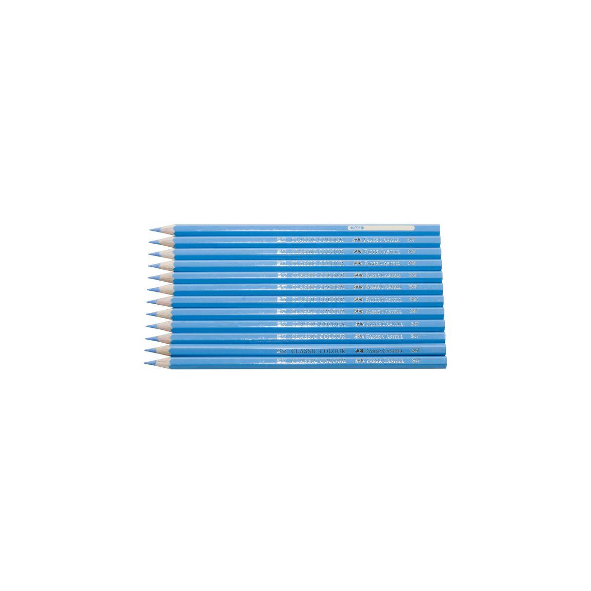 FABER-CASTELL coloured pencil light blue 12/pack