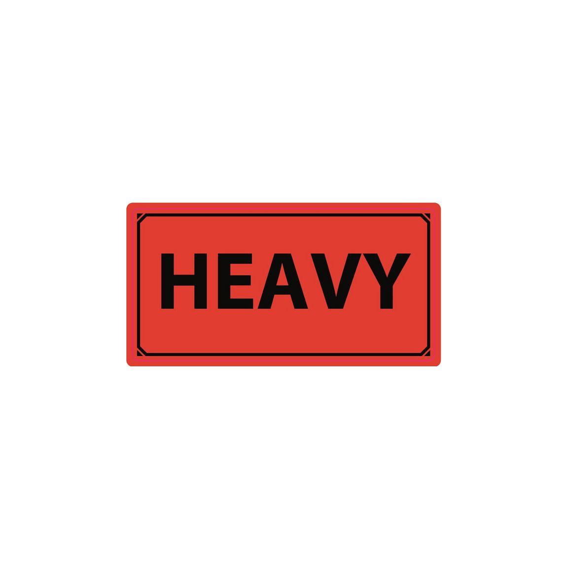 Warning label Heavy 1000/rl