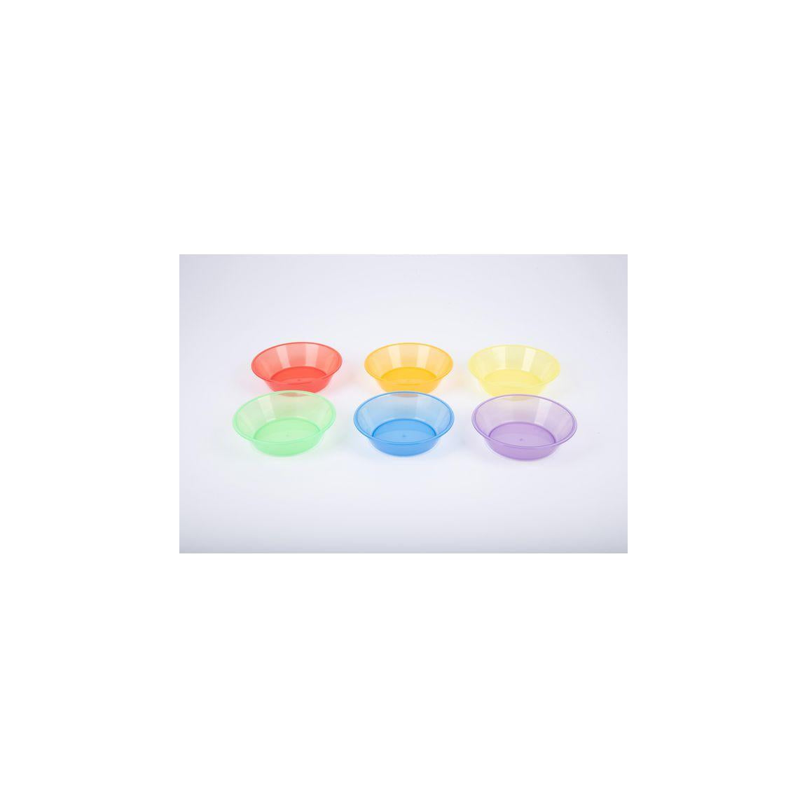 Transparent sorting bowl coloured 6/pc
