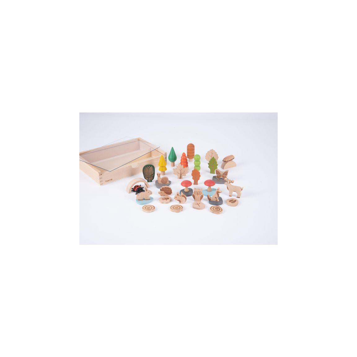Wooden figures forest and animals 36/pc