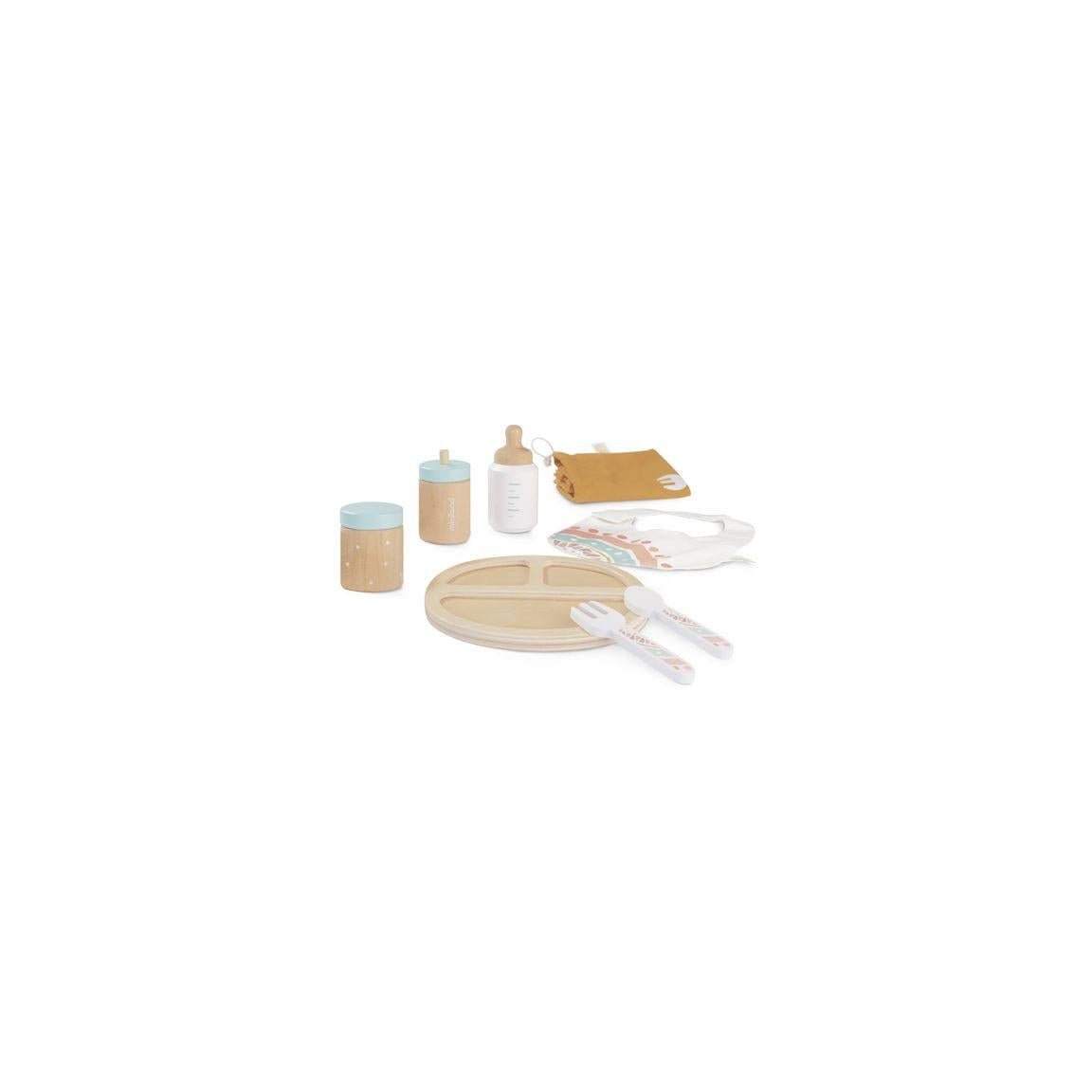 Baby bottle food set for doll 8 pieces