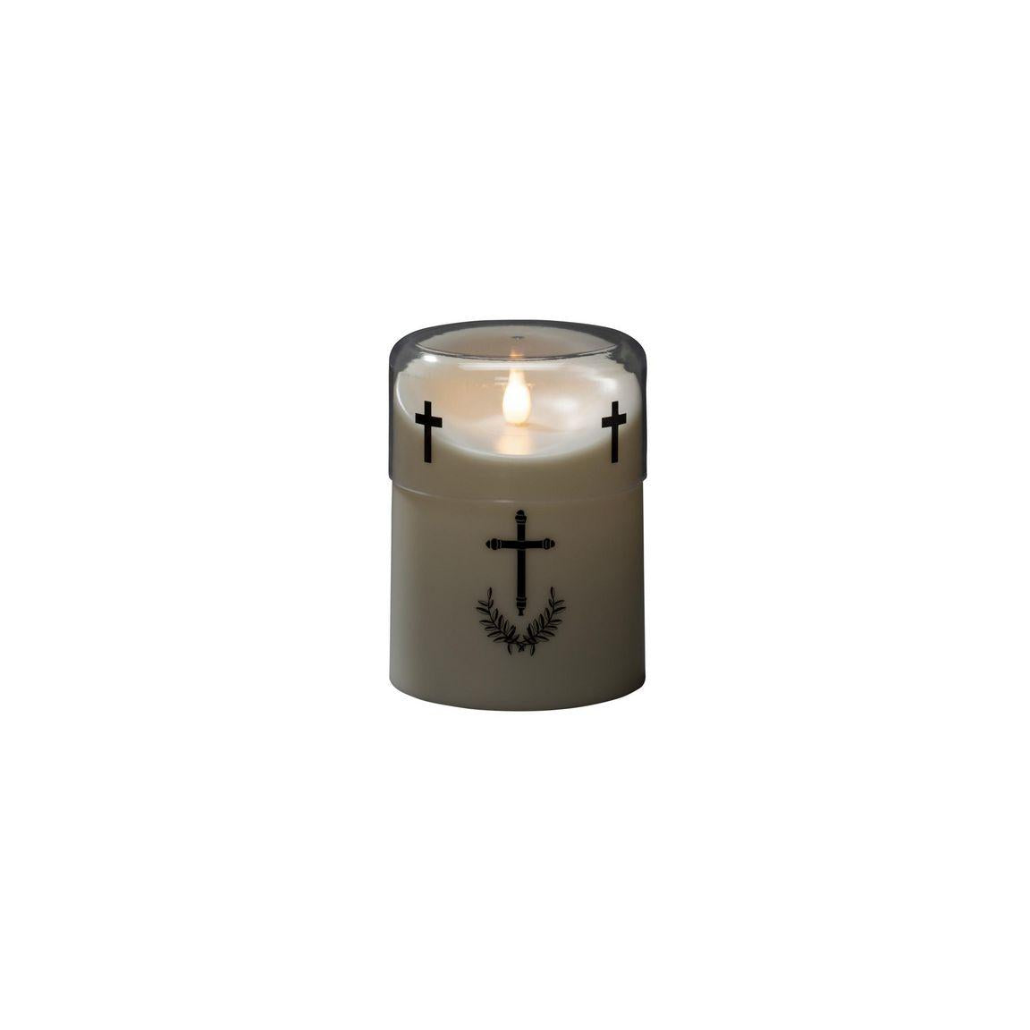 Grave candle KONSTSMIDE Cross LED 10,6x14,8cm