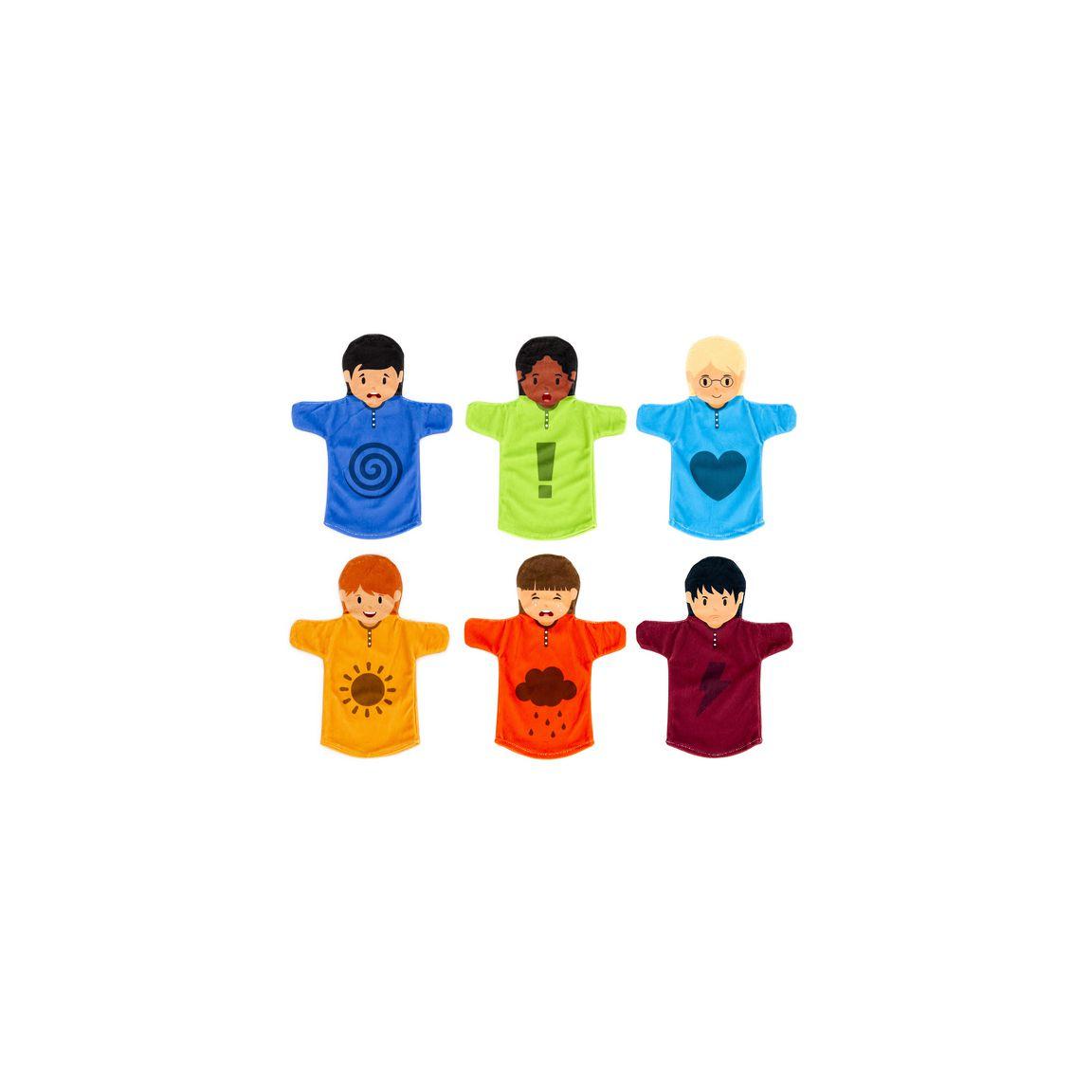 Hand puppets emotions 6/pc