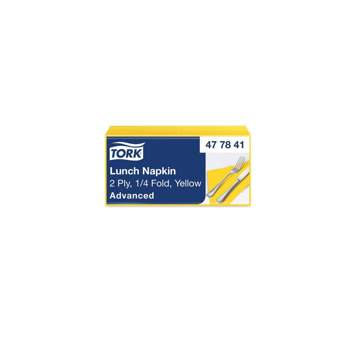 Napkin TORK Lunch 2-ply yellow 200/pack