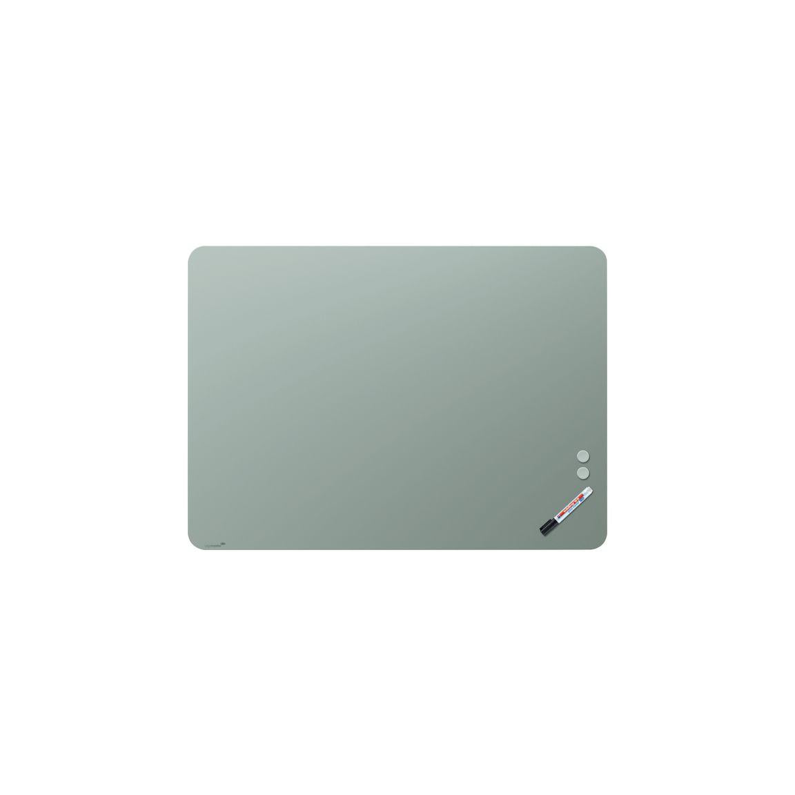 Glass board LEGAMASTER r.corner 90x120cm l.g