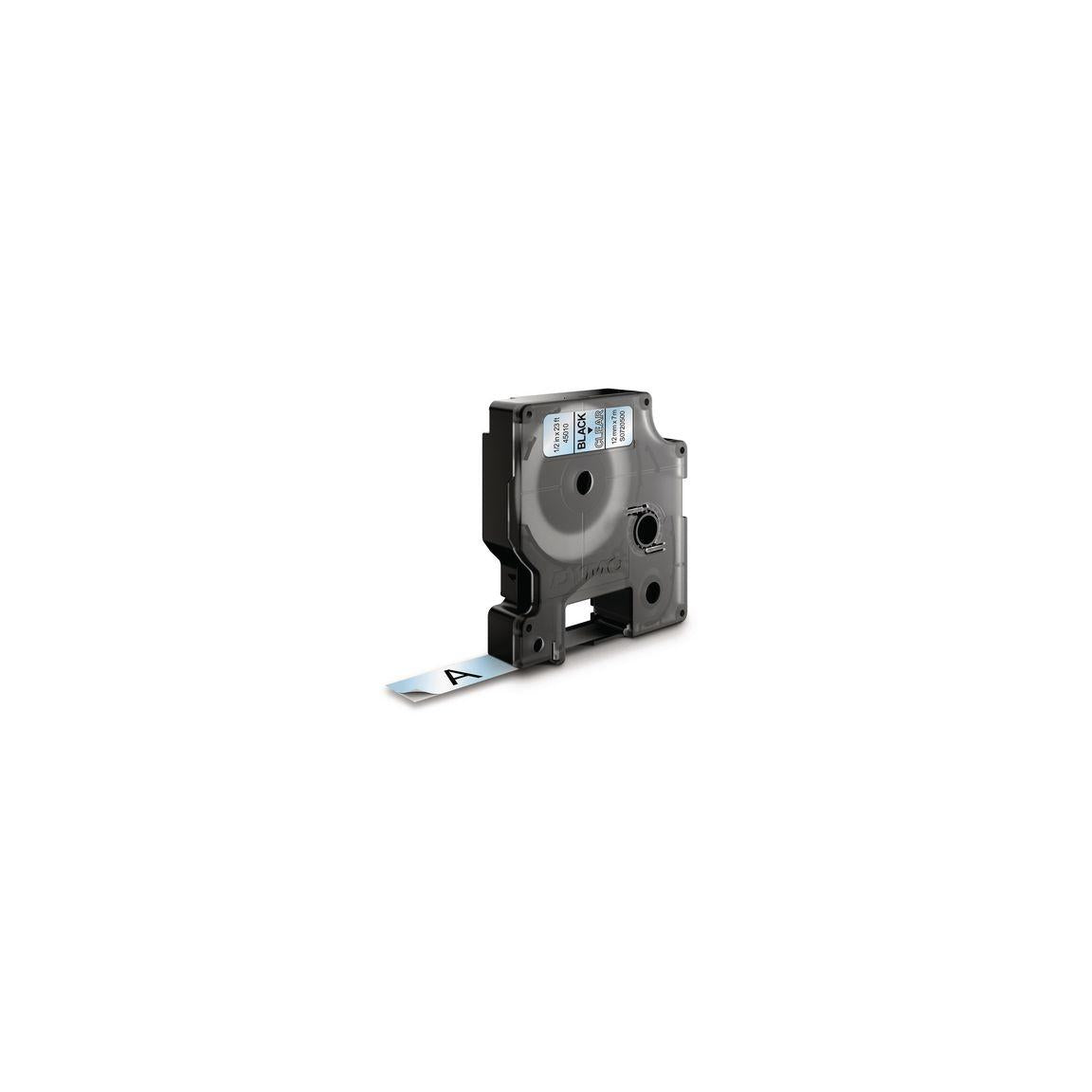 Tape DYMO D1 12mm black on clear
