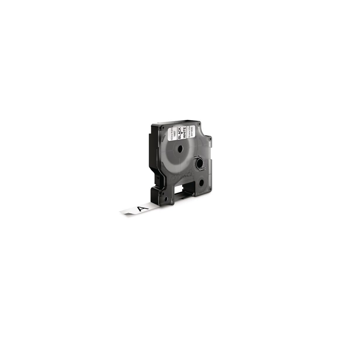 Tape DYMO D1 12mm nylon black on white