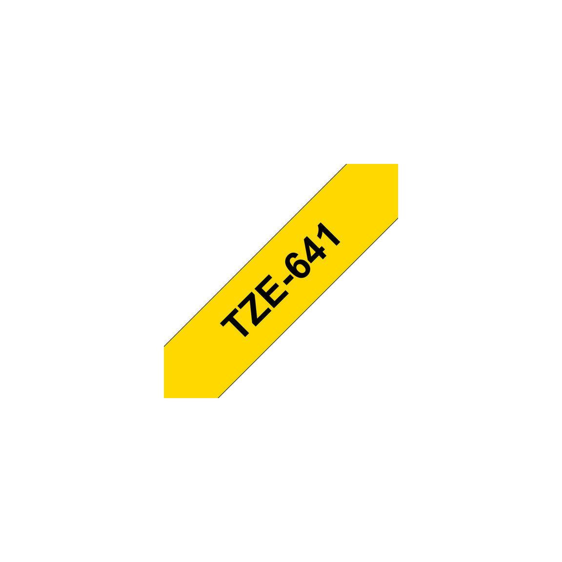 Tape BROTHER TZE641 18mm black on yellow