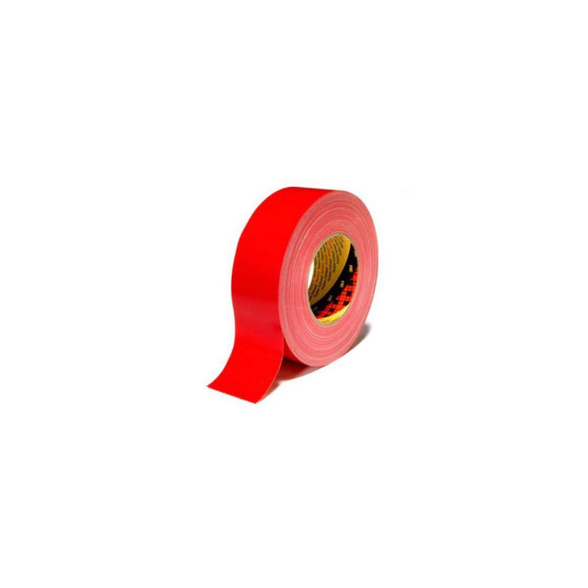 Tape textile plastic coated 50mx50mm red