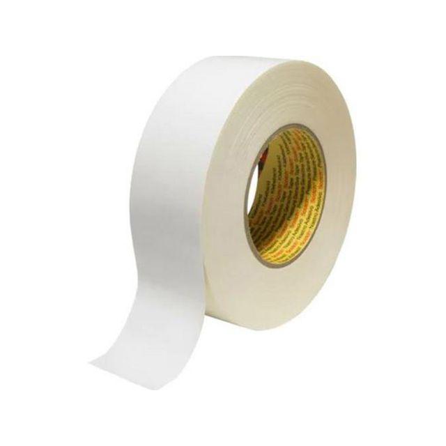 Textile tape, plastic-coated, 25mm x 50m, white