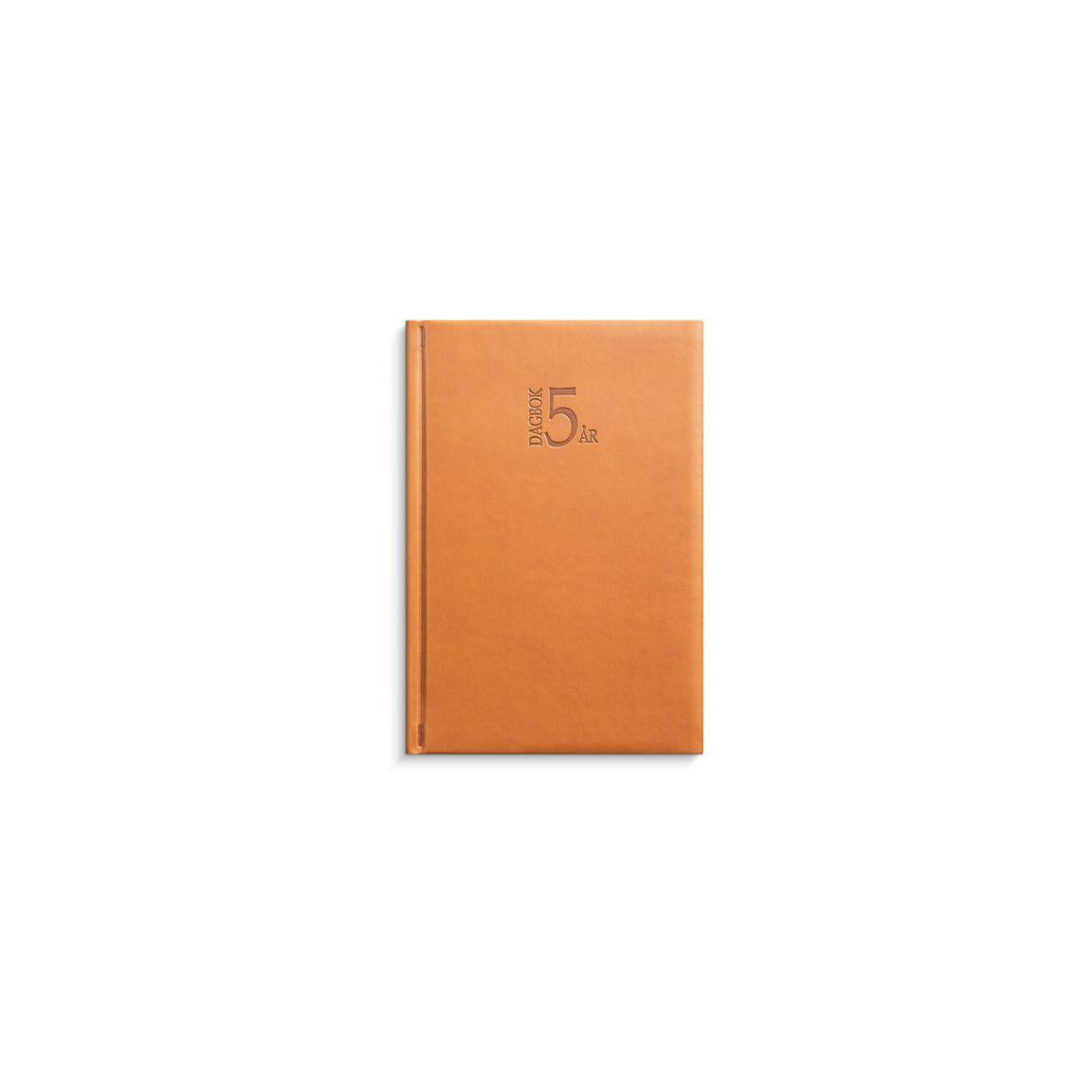 5-year diary leatherette cognac-1055