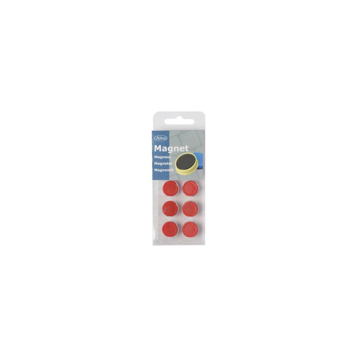 Magnetic buttons ACTUAL 16mm red 10/pack