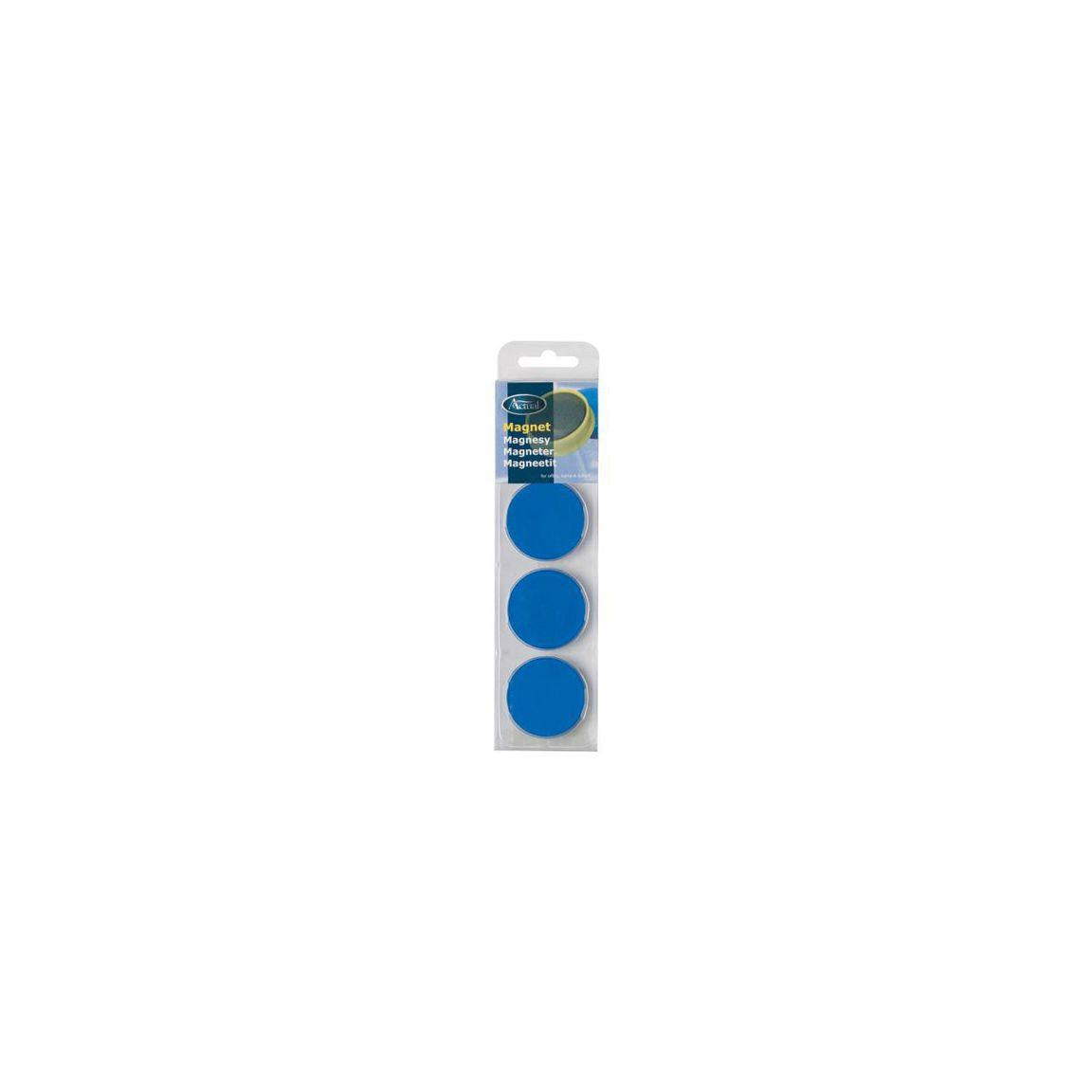 Magnetic buttons ACTUAL 40 mm blue 4/pc