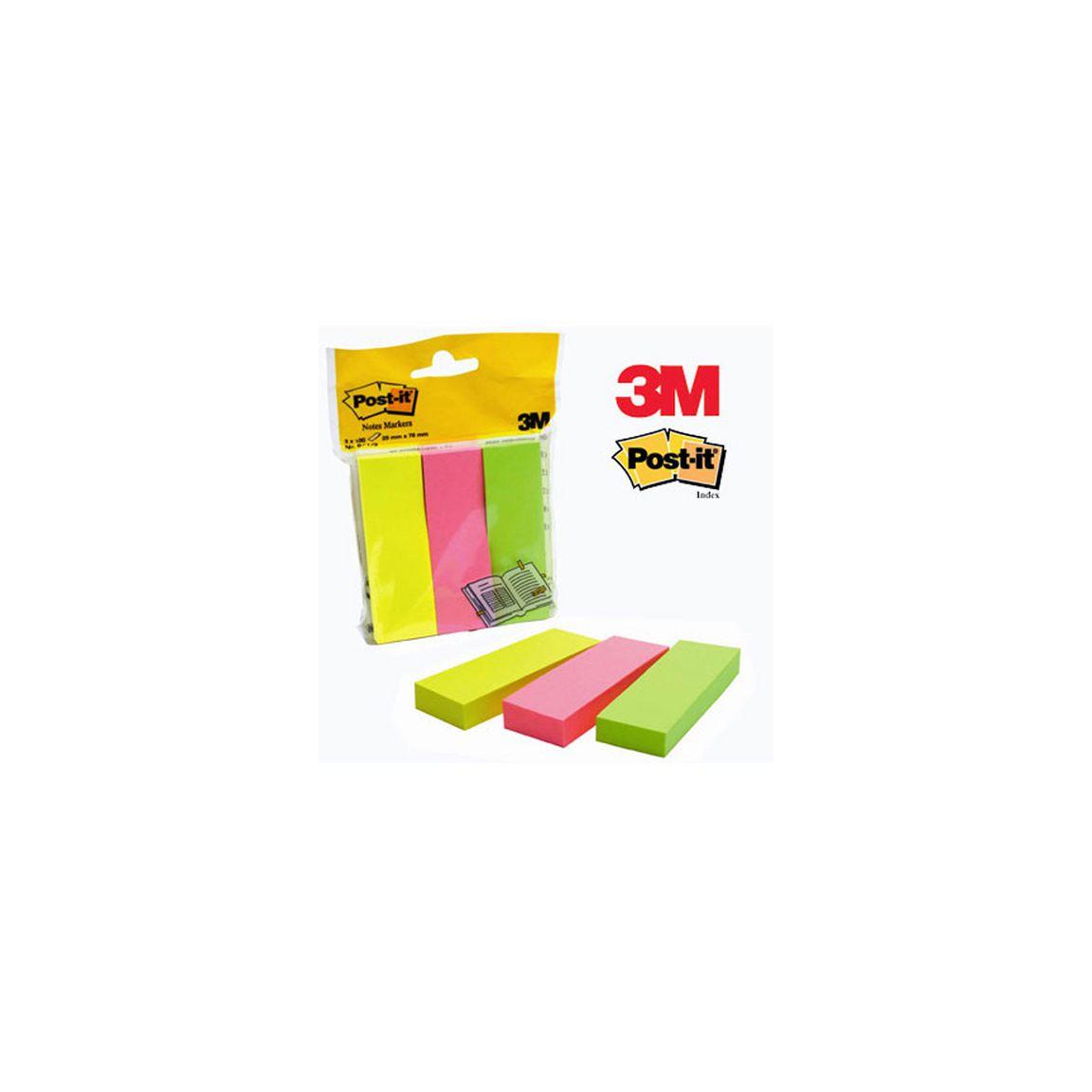 Index POST-IT 25x76mm 3 colours 300/pc