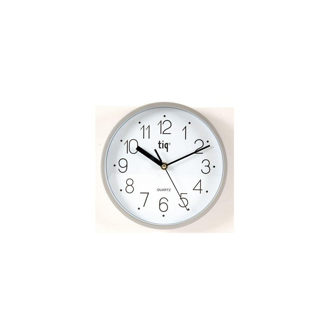 Wall clock TIQ Ø22,5cm silver