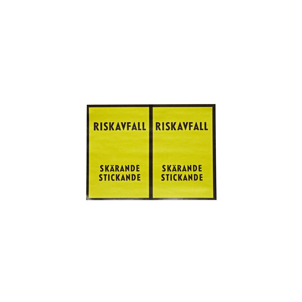 Warning label Hazardous waste 100/pack