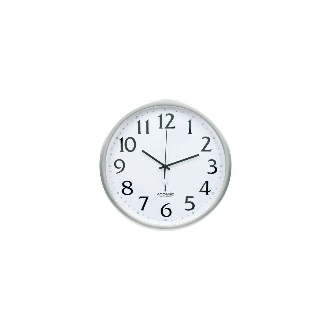 Wall clock TIQ radio controlled Ø35cm silver