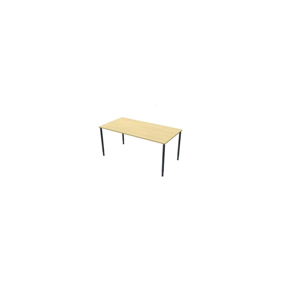 Table frist 160x80cm birch laminate/black
