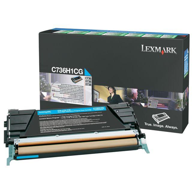 Toner LEXMARK C736H1CG 10K cyan