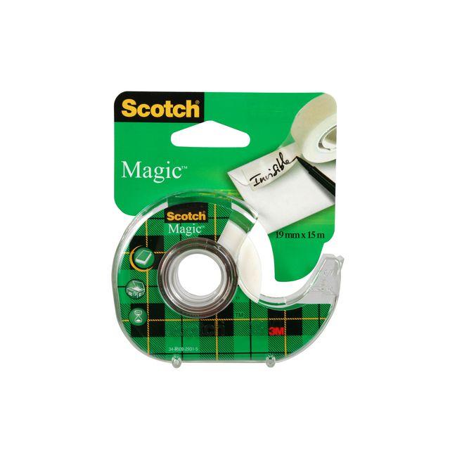 Document tape SCOTCH 19mmx15m w.holder