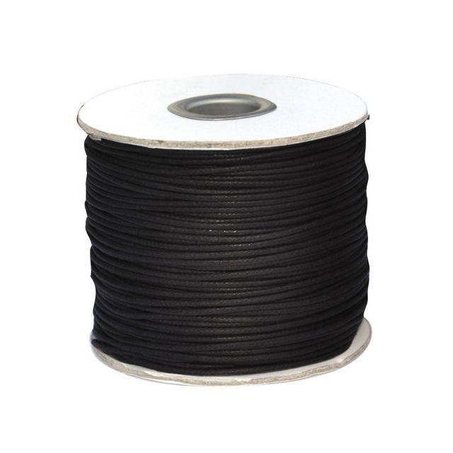 Leatherette cord black 100 m