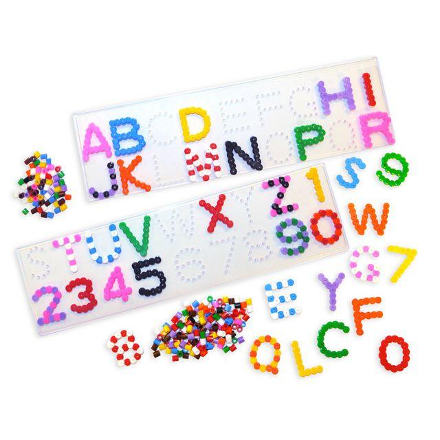 Bead plate ABC/numbers 5/pc