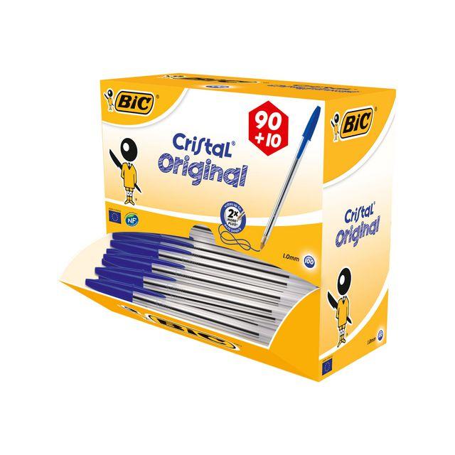 Ballpoint pen BIC Cristal 1.0 blue 100/pack