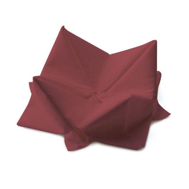 Napkin 3-ply 33x33cm burgundy 125/pack