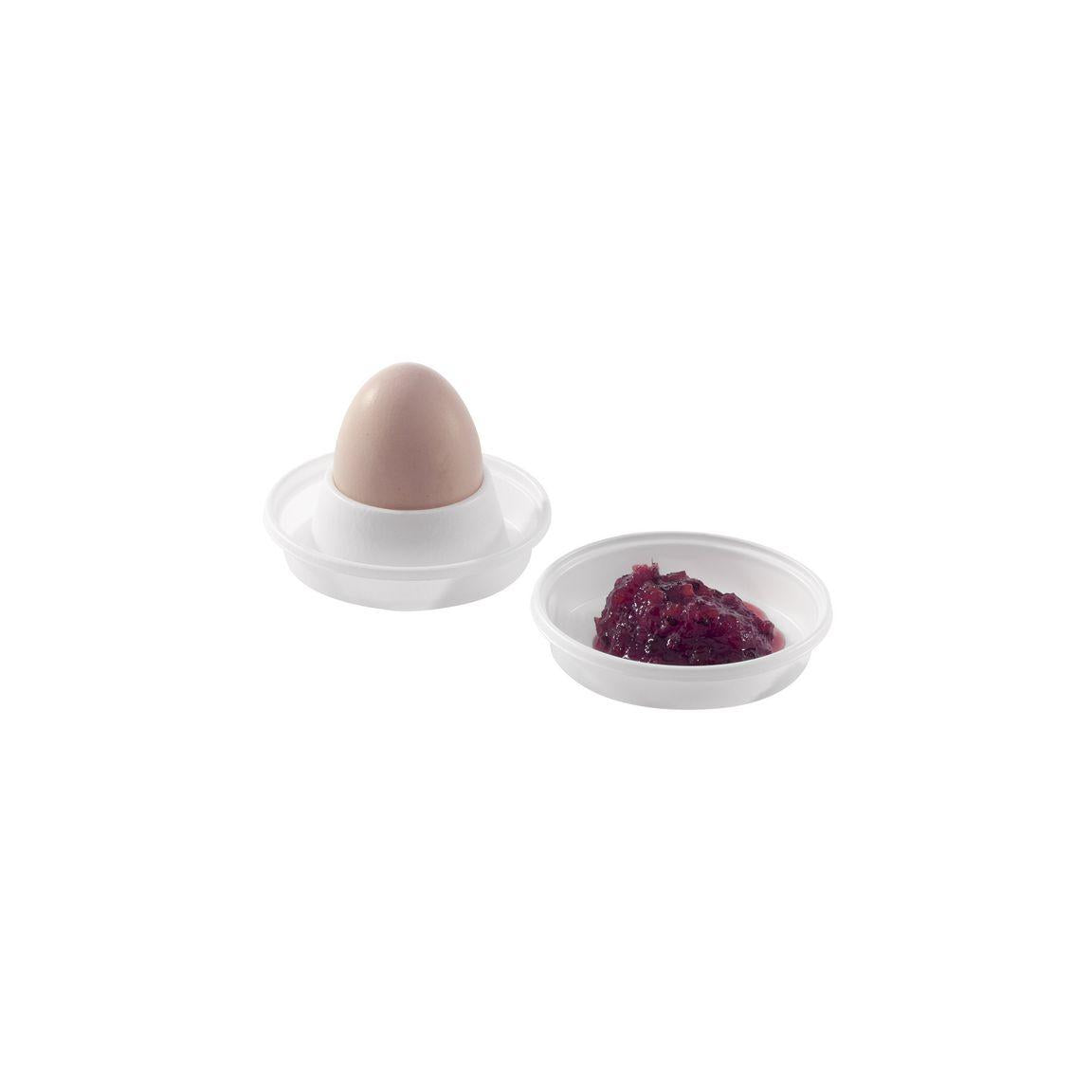 Egg cup plastic white 100/pack