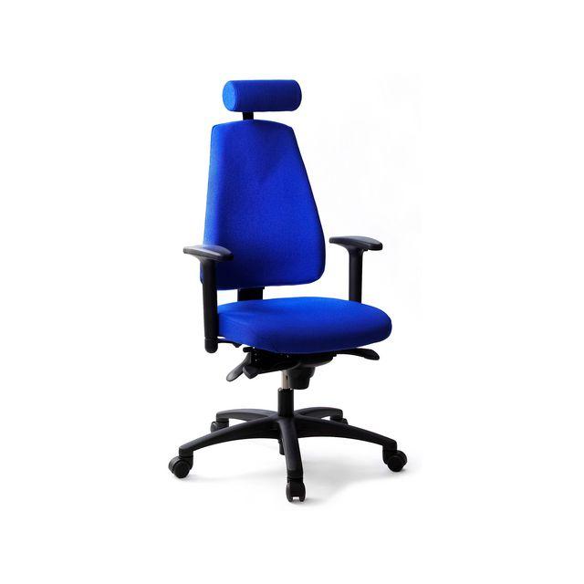 LD6340Deluxe office chair with swivel base blue