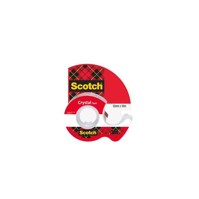SCOTCH Crystal tape with holder 10mx12mm
