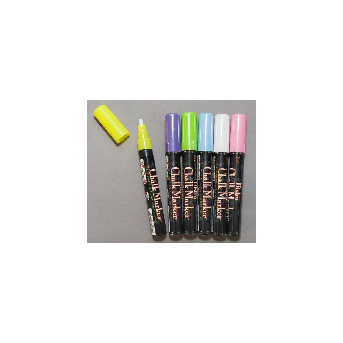 Marking pen MARVY Chalk Marker fluorescent 6/pack