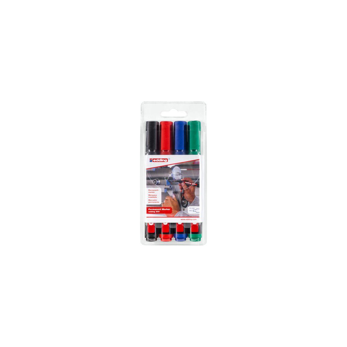 EDDING 300 marking pen 4 colours/pack